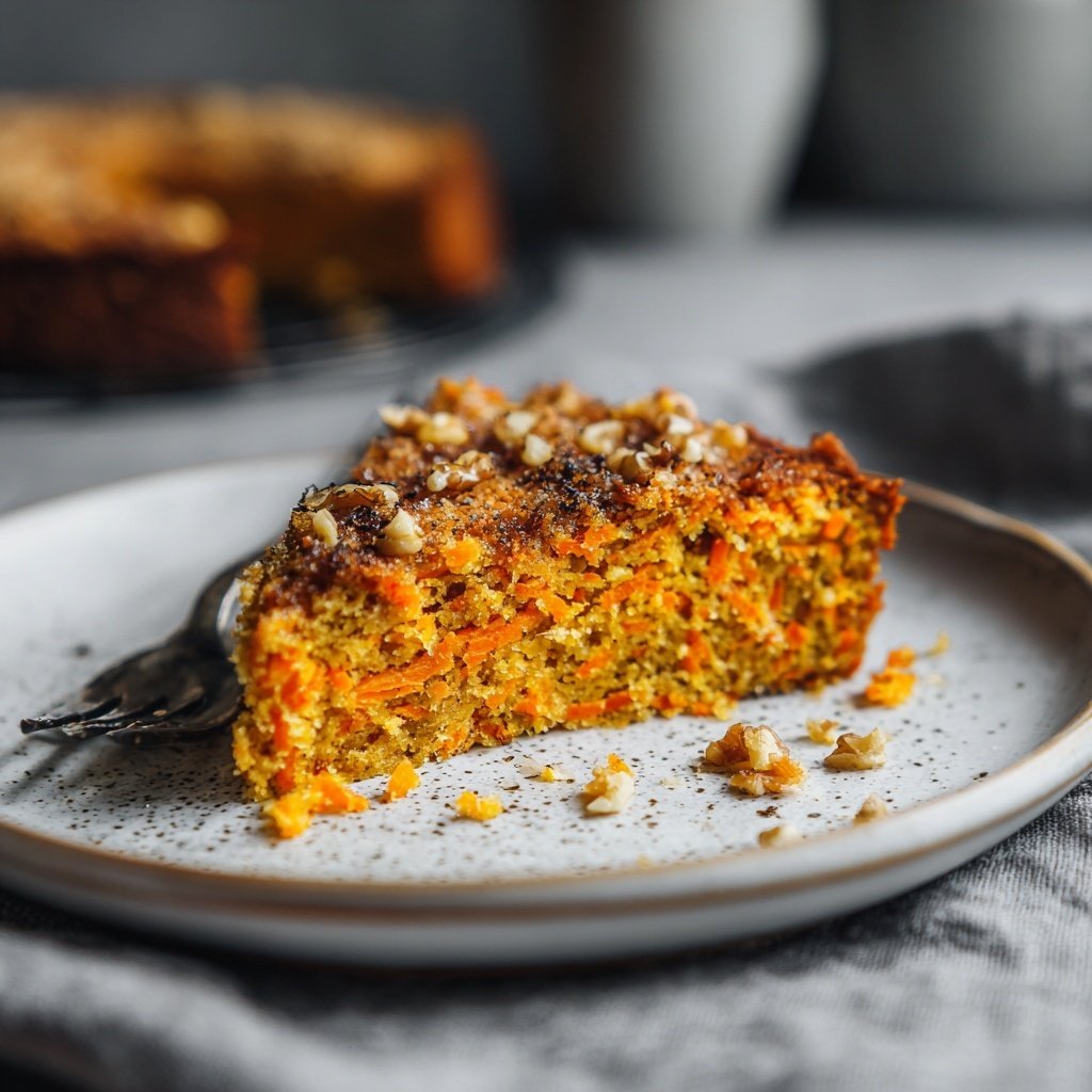 Gesunder Karottenkuchen mit Dinkelmehl