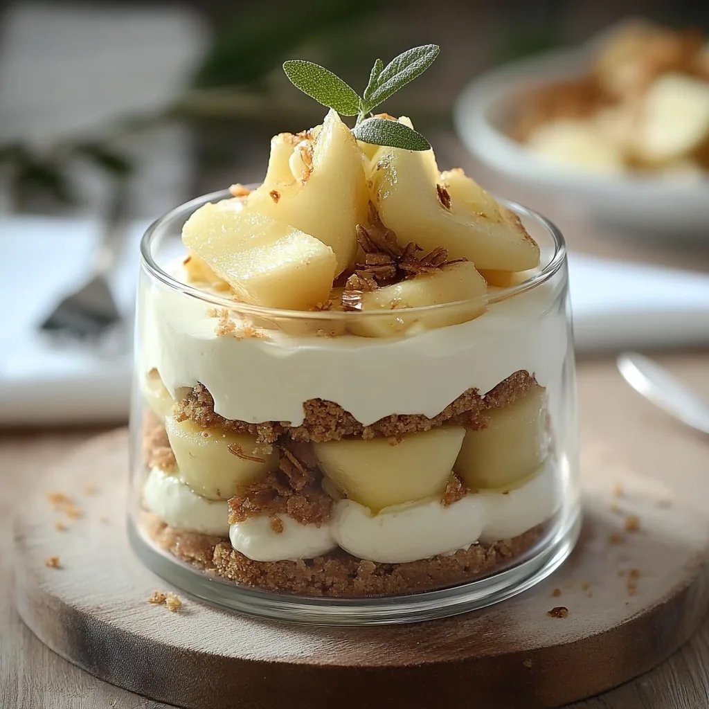 Spekulatius-Apfel-Cheesecake Dessert im Glas