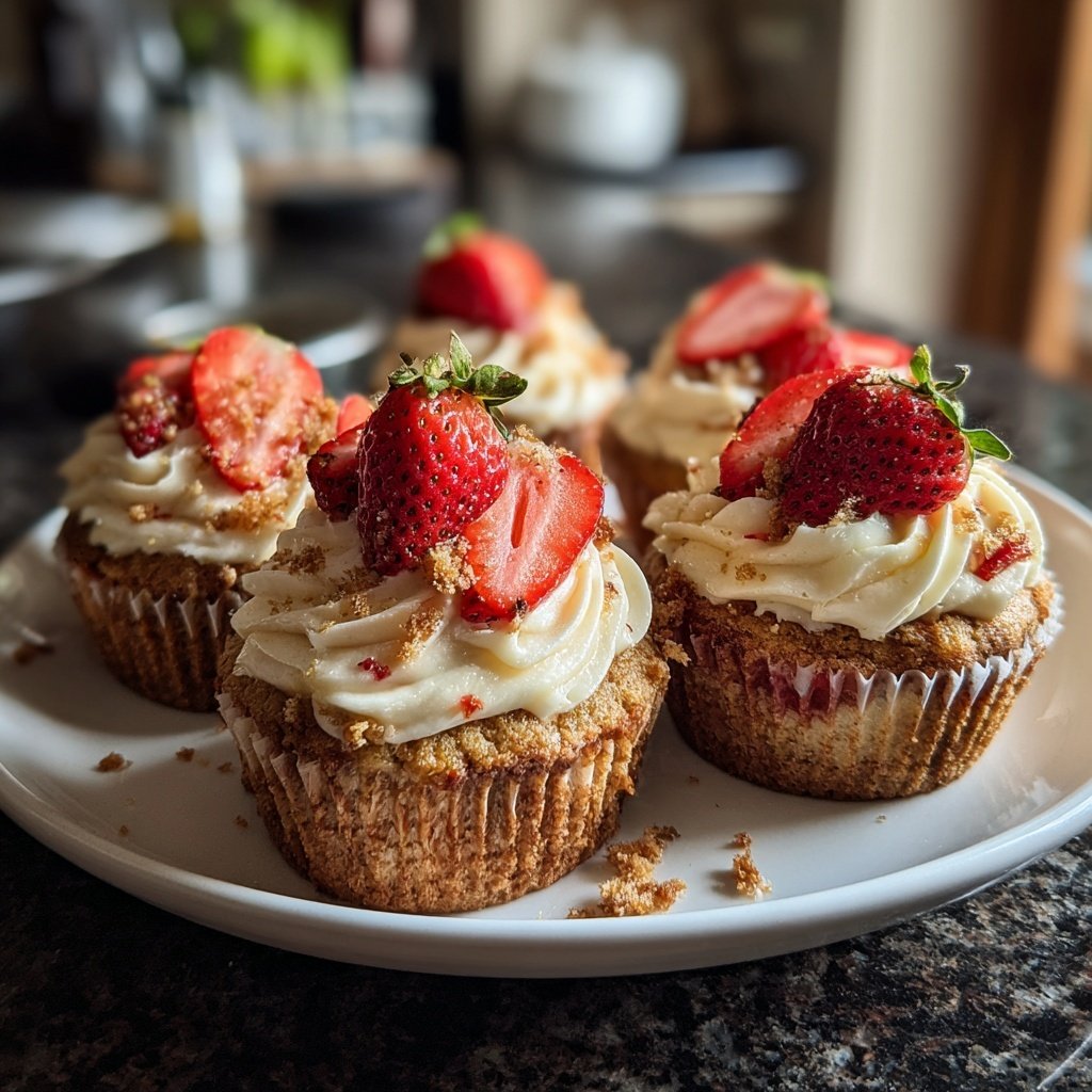 Erdbeer Vanille Cupcakes