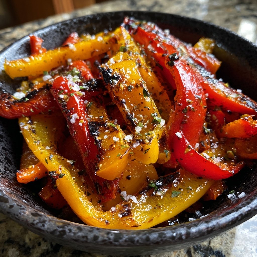 Gegrillte Paprika Streifen
