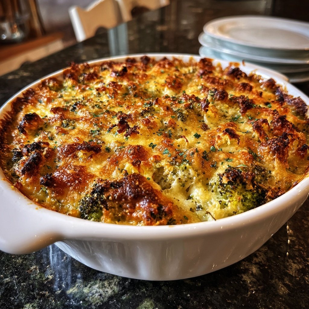 Brokkoli Mandel Auflauf Mit Parmesan