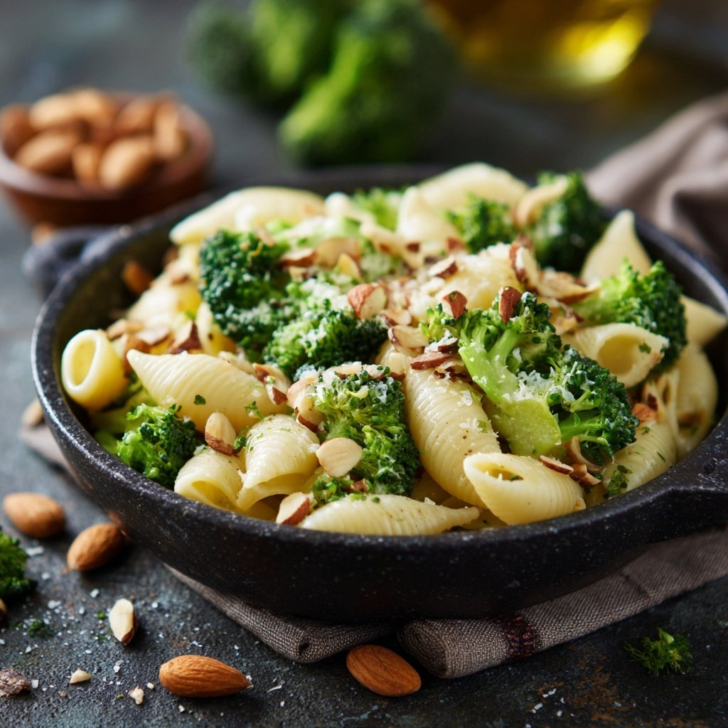Brokkoli Mandel Pasta Mit Zitronen Note