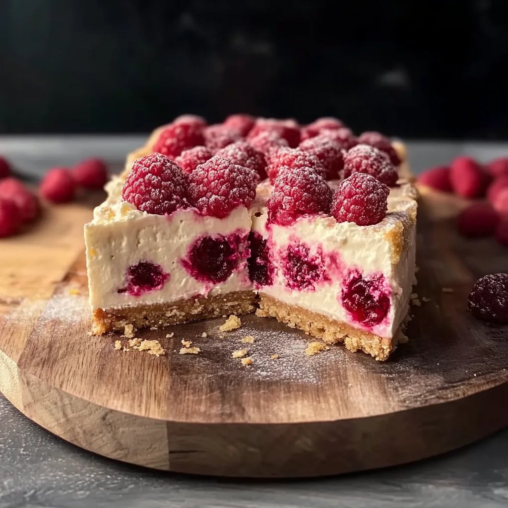 Gesunde Himbeer-Käsekuchen-Riegel